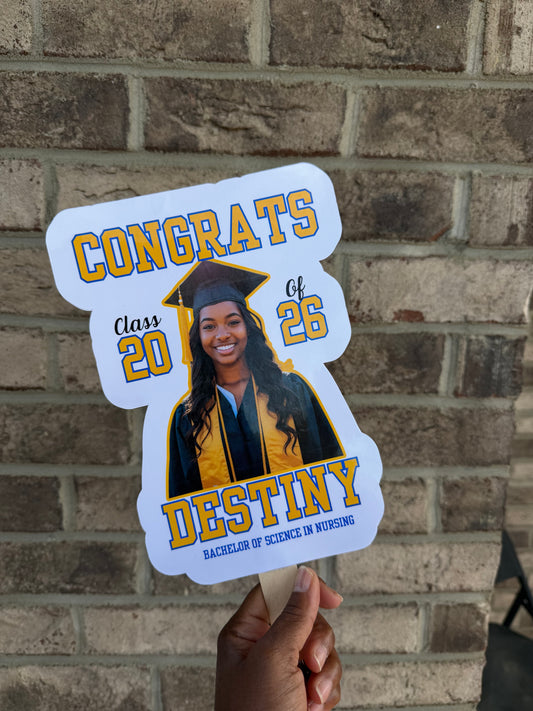 2026 Custom Graduation Fans ( 10 count)