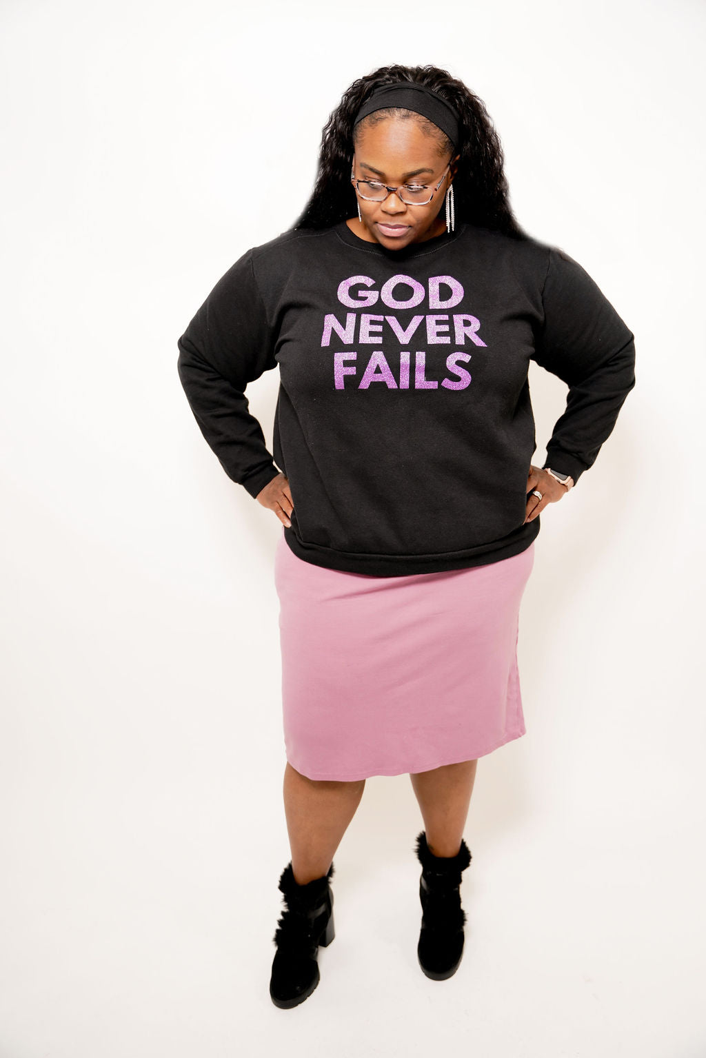 GOD NEVER FAILS Crewneck Sweatshirt