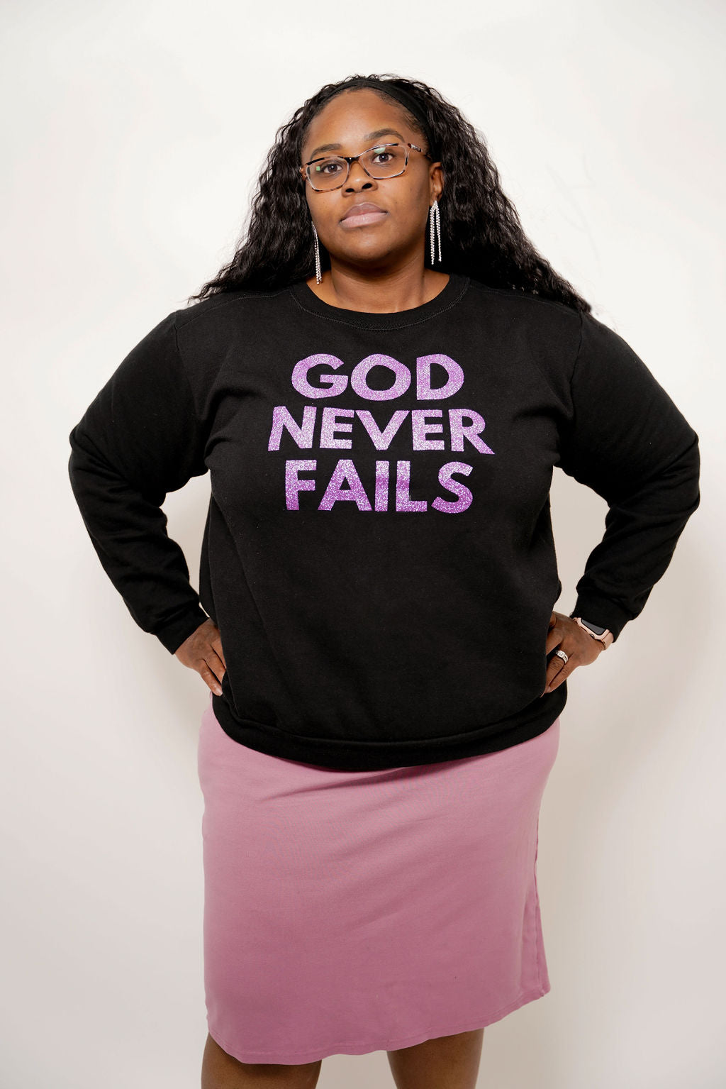 GOD NEVER FAILS Crewneck Sweatshirt